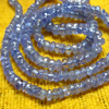 14 INCHES - Tanzanite Micro Faceted Rondelles - 2.5 - 4 MM Approx - Very Very Nice Quality